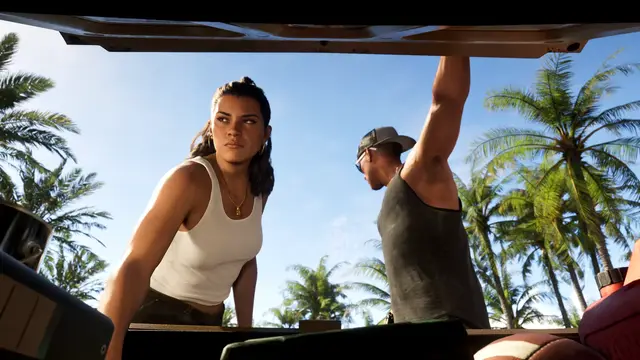 GTA 6 : gameplay action, capture issue d'une vidéo officielle publiée par Rockstar Games