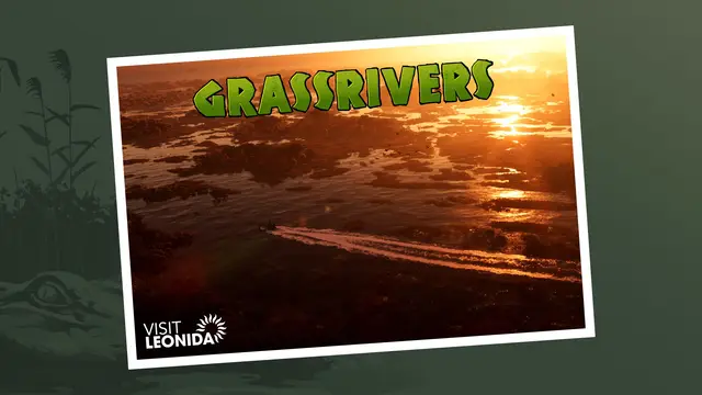 Carte postale rétro officielle GTA 6 illustrant Grassrivers à Leonida