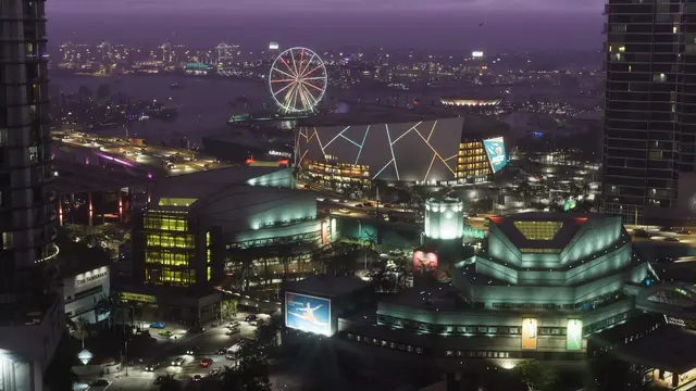 Vice City — autoroute urbaine : image officielle de GTA 6 publiée par Rockstar Games