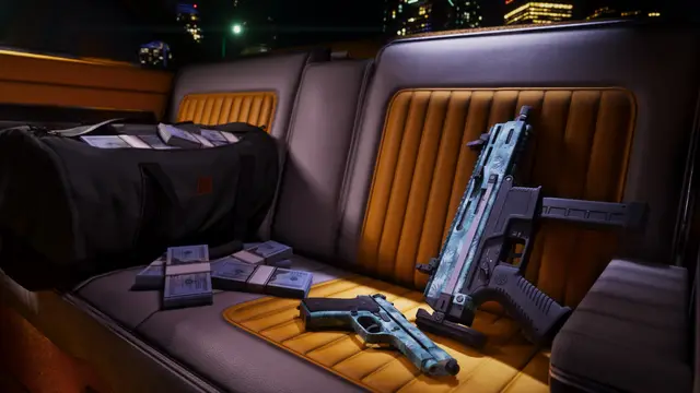 Vintage Vice City motif arme exclusif : visuel promotionnel officiel GTA 6 diffusé par Rockstar Games